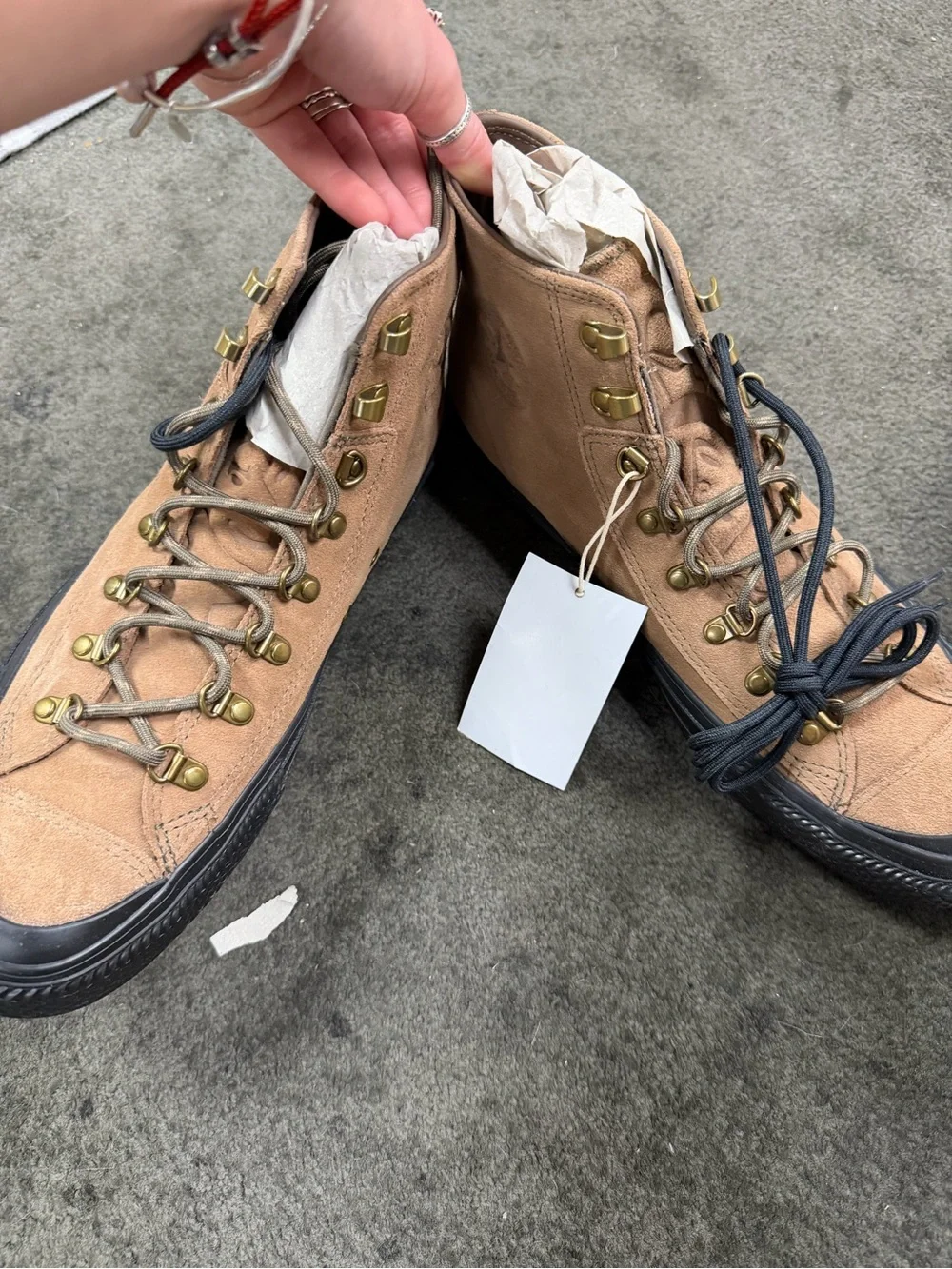 Converse Men's Tan Suede Hiking-Style Sneakers